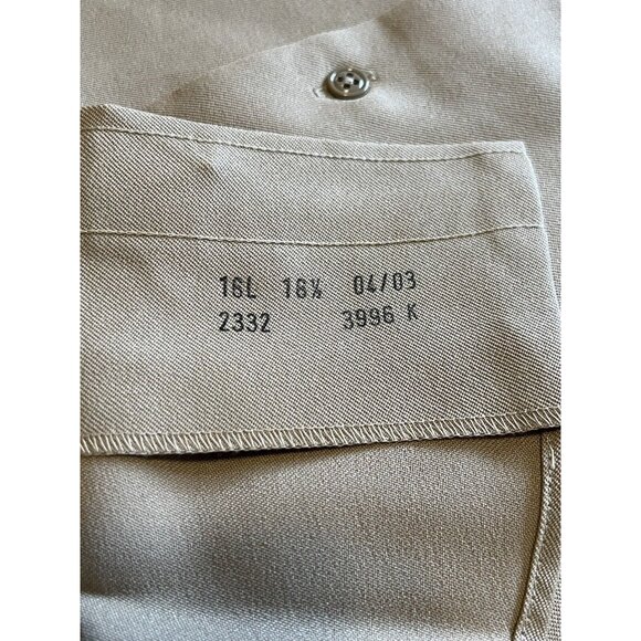 Vintage USN US Navy Creighton Official Uniform‎ Khaki Military Shirt Size L NWT - Picture 9 of 11